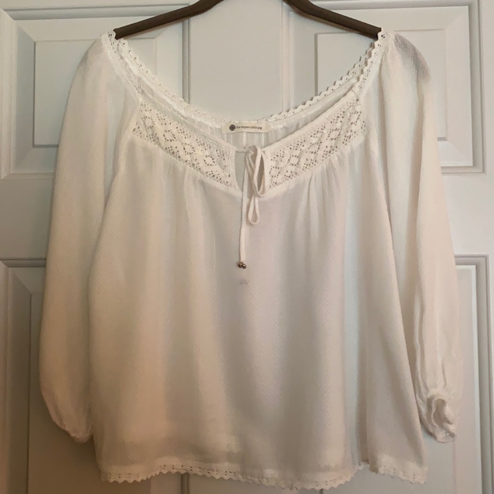 Sheer White Longsleeve Top